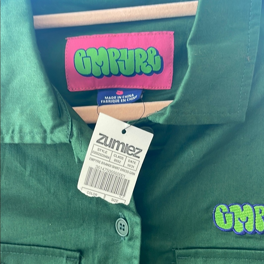 Zumiez Green Mini Dress